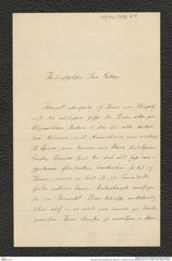 Nachlass Franz Steindachner, Brief von V. Paulson an Franz Steindachner (14.11.1879), Inv.Nr. 386.01, Seite 1